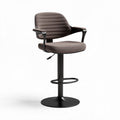 Bar stool with adjustable height and fabric upholstery in brown 45 x 45 x 110cm