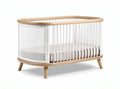 Wooden baby crib with breathable mesh sides and mattress included 120 x 60 x 75cm